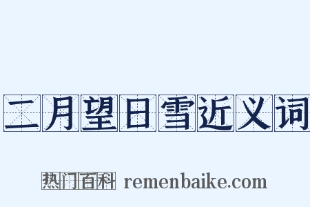 二月望日雪近义词是什么意思的图片